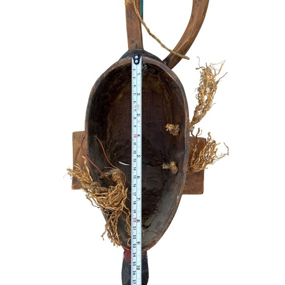 African Tribal Guru Mask worn to Increase Fertility 1980 Tribe Wall Art - Picture 9 of 16